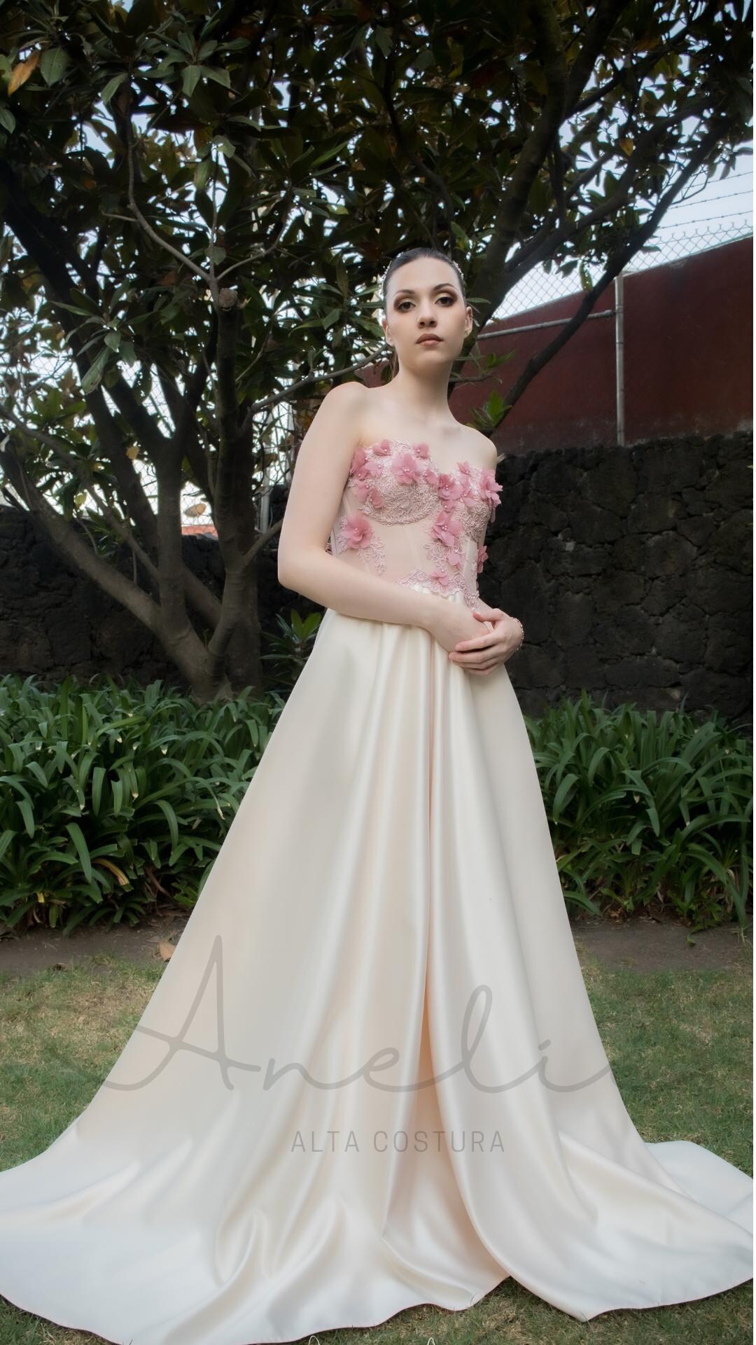 Civil Wedding Dress, Bridal Dress, Champagne-colored Dress, Party Dress ...
