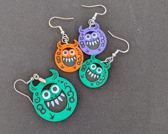 Circle Monster Earrings