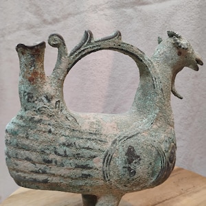 Ancient Roman bronze pitcher statue sculpture