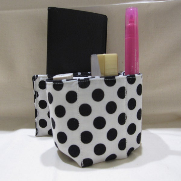 Black and white polka dot purse organizer,purse insert, handbag organizer, time savers, bag inserts,