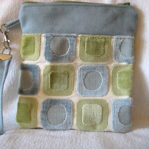 Blue and Green Suede Geometric Shapes in 3 Sizes,  Lg. Med. and Small