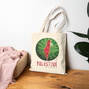 Palästina authentische Wassermelone Karte Flagge Einkaufstaschenständer mit Palästina Gaza Bestes Geschenk für arabischen palästinensischen Freund muslimischen Geburtstagsaktivisten