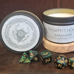 Barbarian-Themed DnD Candle | Hand-Poured 8oz Soy Candle | Viking & RPG Inspired Gift