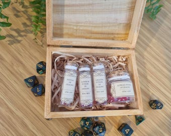 DnD Throwable Health Potion Set - Healing Potion Dice with d4s for RPG & Tabletop Games