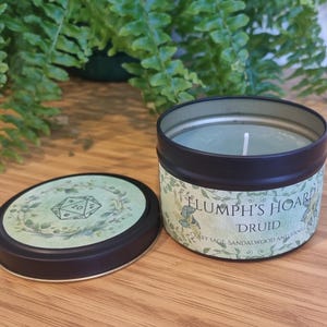 Druid DnD Candle: 8oz Soy Wax, Nature-Inspired RPG Decor