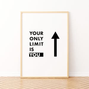 gym sign | gym wall art | home gym decor | luxury home gym art | workout room decor | motivational poster | no limit | printable wall art