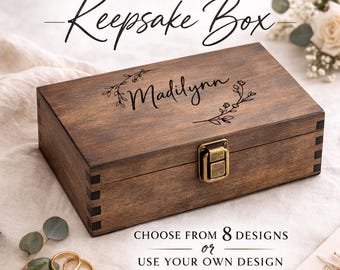 Personalized Wooden Keepsake Memory Box