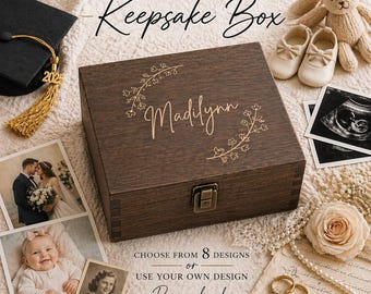 Personalized Wooden Keepsake Memory Box