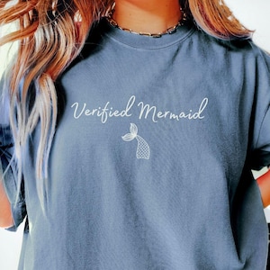 Verified Mermaid Comfort Colors T-Shirt: Coastal Beach Life Tee