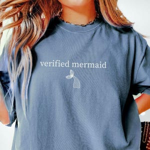 Verified Mermaid Comfort Colors T-Shirt: Coastal Beach Life Tee