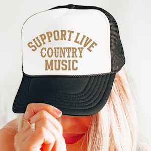 Live Country Music Trucker Hat: Western Concert Cowboy Rodeo Cap