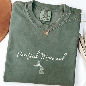 Verified Mermaid Comfort Colors T-Shirt: Coastal Beach Life Tee