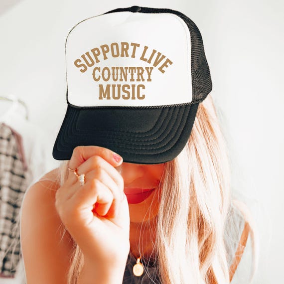 Live Country Music Trucker Hat: Western Concert Cowboy Rodeo Cap