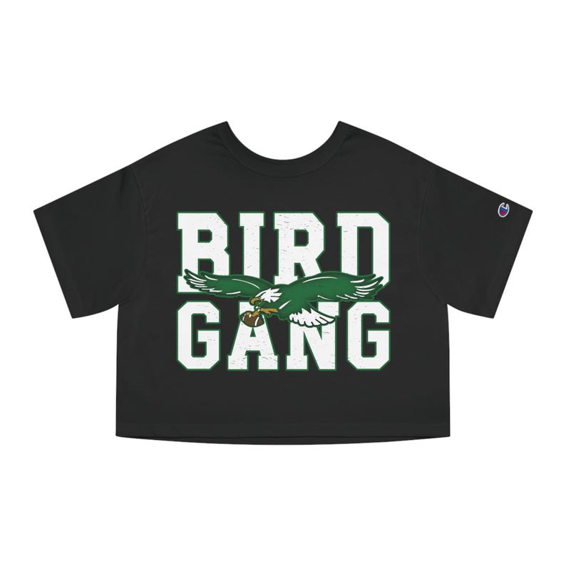 Eagle Cropped Tee, Casual Crop Black