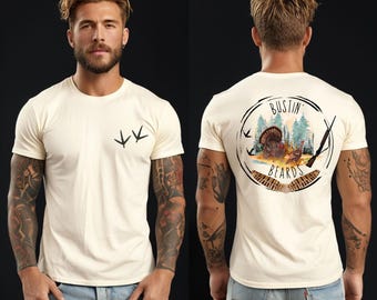 Bustin' Beards Turkey Hunter T-Shirt: Funny Outdoor Gift