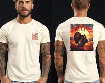 Happy Hour Turkey Hunting Shirt: Unisex Cotton Graphic Tee