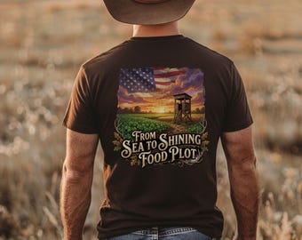 From Sea to Shining Food Plot T-Shirt | Antler Chest Logo