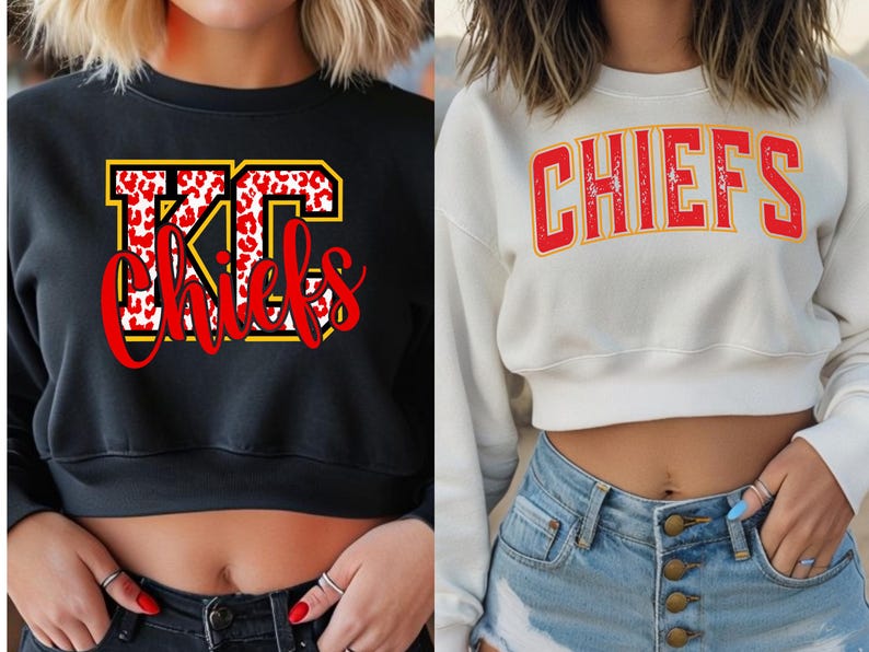 Kansas City Chiefs cropped sweatshirt, Gameday shirt, Chiefs Fans, Three peat, Go Chiefs, Leopard print cropped sweatshirt, Kansas City Chiefs Cropped Sweatshirt | Women's Fleece Pullover | Gameday Ready Gift | Three Peat | Go Chiefs, Cropped Sweatshirt
Chiefs Fan
Game Day Apparel
Three Peat Design
Kansas City Chiefs
NFL Fan Gear
Stylish Activewear
Football Fan Gift
Chiefs Nation
Kansas Superbowl
Chiefs cropped top
Cropped Chiefs shirt
Leopard print crop