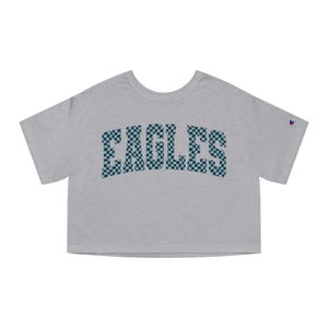 Eagle Cropped Tee, Casual Crop Oxford Grey