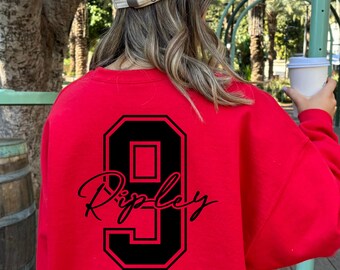 Personalized Baseball Mom Sweatshirt: Family Name Gameday Shirt