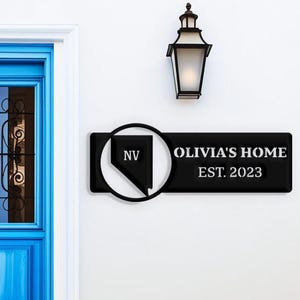 Nevada Custom Metal Sign, Outdoor Nevada Welcome Sign, NV State Sign, Nevada Gifts, Personalized Name Sign, Vegas Metal Wall Decor