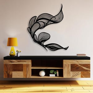 Modern Abstract Wall Art for Living Room Decor, Contemporary Metal Wall ...
