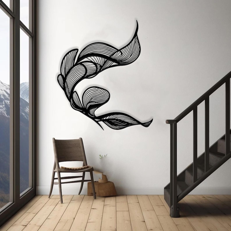 Modern Abstract Wall Art for Living Room Decor, Contemporary Metal Wall ...