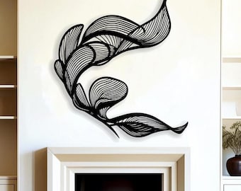 Modern Abstract Wall Art for Living Room Decor, Contemporary Metal Wall Art, Large office wall decor, Unique Geometric Wall Sculpture