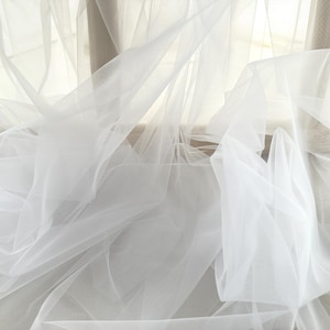 Tecido branco, tecido de tule, tecido de alta qualidade, tule simples, tecido de tule faça você mesmo, tecido de tule de malha, tecido de tule para decoração de festa