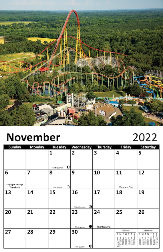 2022 Calendar Featuring Images Of Kings Dominion | Etsy