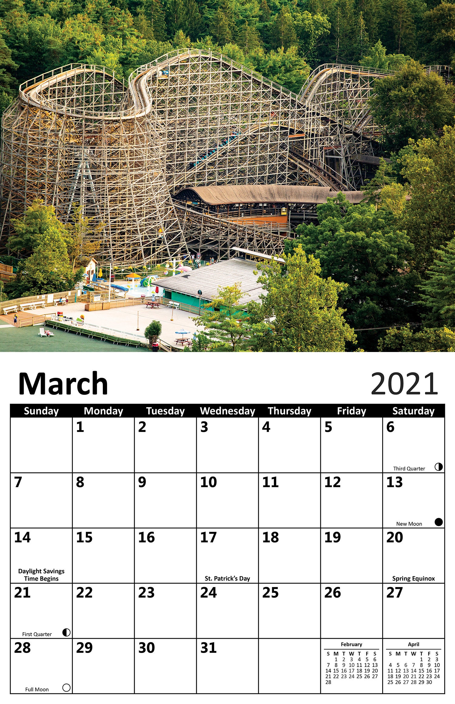 Knoebels Calendar Customize and Print