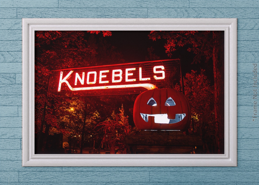 Knoebels Sign at Halloween Poster Print or Canvas Etsy