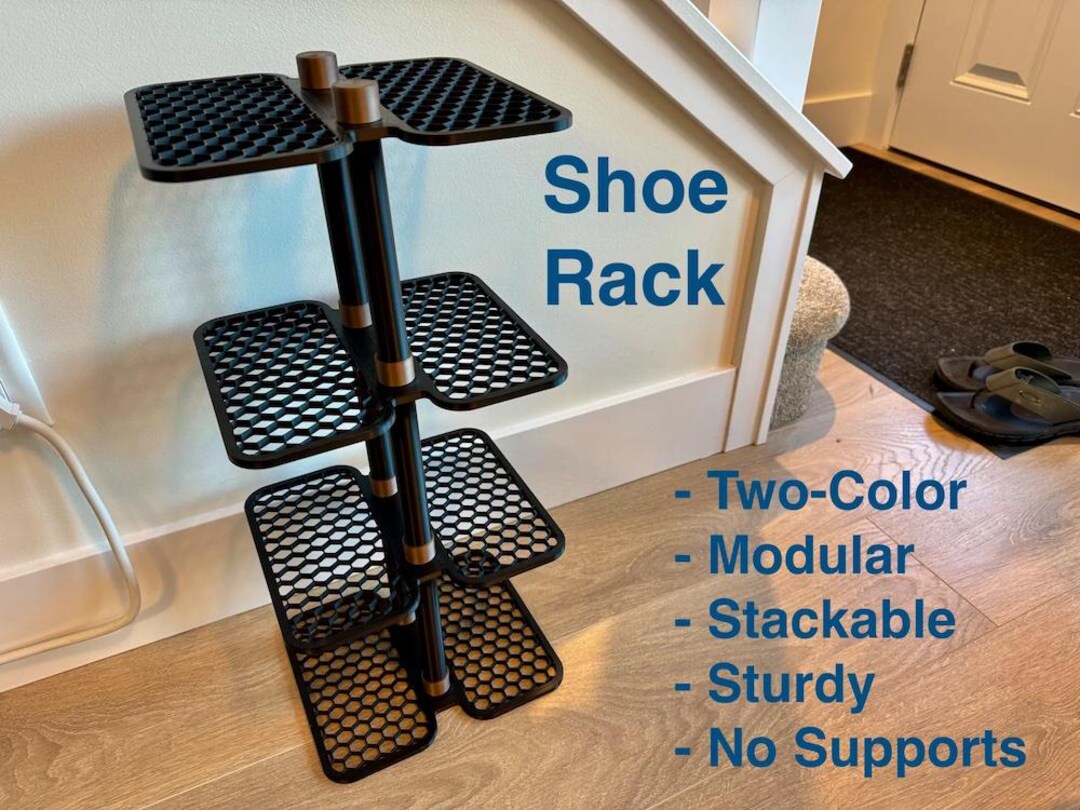 Stackable Shoe Rack STL File – Modular 3D Printable Storage Organizer ...