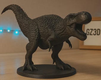 Estatua realista de T-Rex en formato STL / Archivo de impresión 3D de dinosaurio rugiendo (descarga digital)