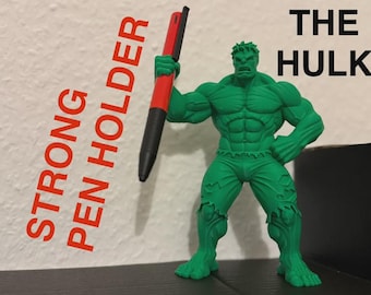 Uchwyt na długopis Hulk STL | Plik do druku 3D | Organizer na biurko z motywem superbohatera
