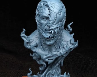 Archivo STL de cabeza de Venom: Modelo detallado para impresión 3D (archivo digital)