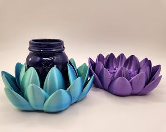 Water Lily Coaster STL: Self-Adjusting 3D Print File (Digital Download)