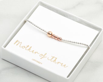 Personalized Generations Bracelet-Customized 3pcs Nameplate Link Charm Bracelet for Mother Wife Teen from Daughter Husband