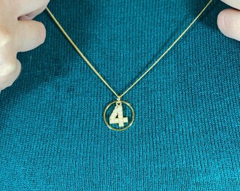 Pearl Number 40th Birthday Necklace, Gold Plated Pendant