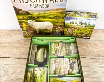 Mixed Forest DARTMOOR Insert + Extension Exmoor - Forest Shuffle Dartmoor Inlay Organizer - Board Game Accessory
