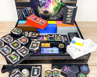 Gaia Project Insert Organizer with expansion The Lost Fleet - Sleeves compatible inlay insert - board game accessory The Lost Fleet
