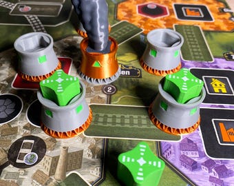 Nucleum 3D Upgrade Token Nucleum Power Plants - Premium Deluxe Token Power Plant - Board Game Accessories - Australia The Grand Council