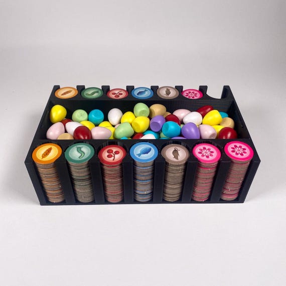Flügelschlag Futter und Eier Organizer / Einsatz mit Nektar - board game accessories Wingspan