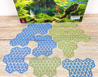 Rebirth 2 Player Cover Aid - Tiles for Quick Setup - Board Game Accessory - Board Game Upgrade Rebirth - Retail Version Only