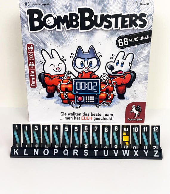 Bomb Busters Kabelhalter Upgrade + Insert - Wire Tray / Tile Stand Upgrade + Inlay - Bomb Busters Upgrade - Brettspiel Zubehör Einsatz