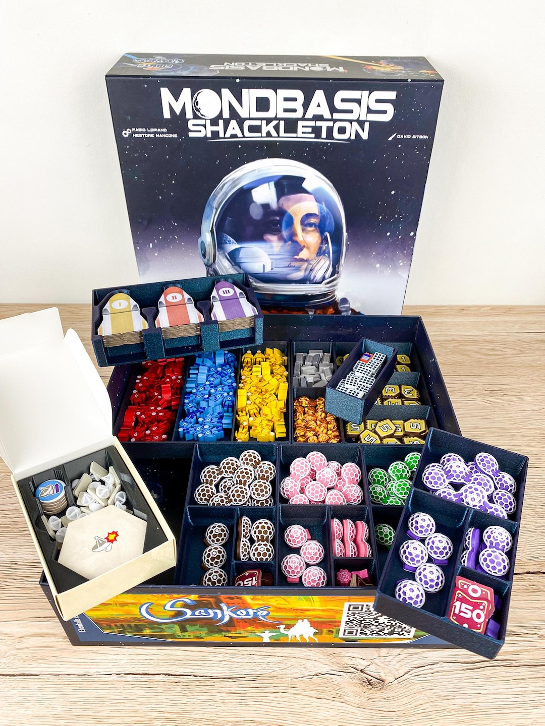 Shackleton Base Insert Moon Base Shackleton Base Insert Organizer - Sleeves Compatible Inlay ...