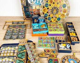 Orloj Insert Horologium - Compatible Sleeves Inlay Organizer - Board Game Orloj The Prague Astronomical Clock Inlay - Orloj of Prague
