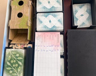 Wingspan Insert Organizer with Expansions - Board Game Accessory - with Oceania, Europe, Asia