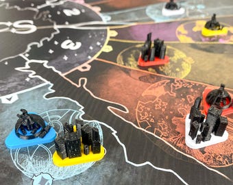 Arcs 3D Token - Upgrade Token Arcs Cities Buildings - Premium Board Game Accessories - Arcs Board Game Deluxe Token Arcs