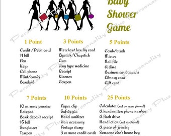 2 Chic Baby Shower Games. Instant Download. Print as many as needed.